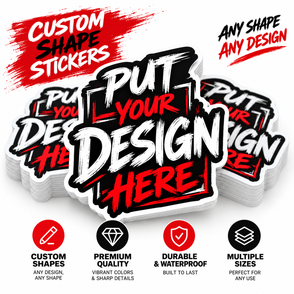 CUSTOM SHAPE STICKERS