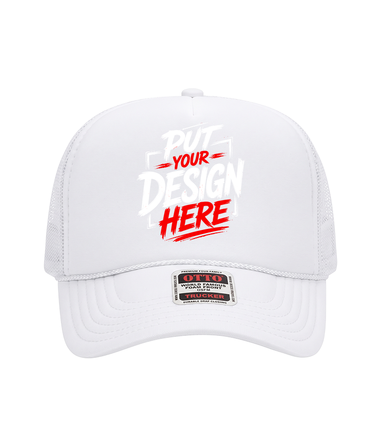 OTTO CAP 32-467 – 5-Panel Mid Profile Foam Front Trucker Hat