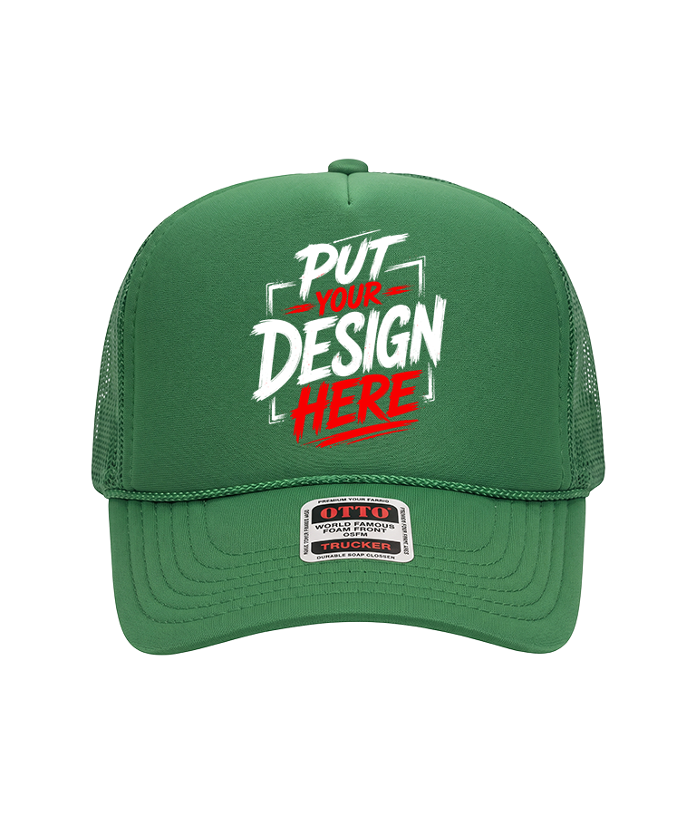 OTTO CAP 32-467 – 5-Panel Mid Profile Foam Front Trucker Hat