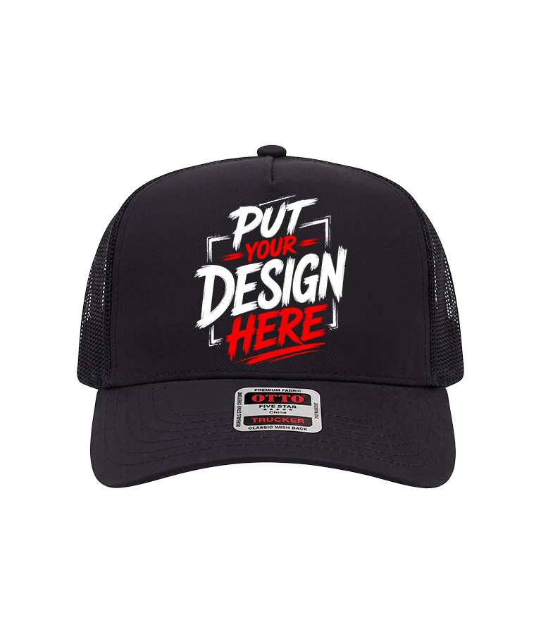 OTTO CAP 32-285 – 5-Panel Mid Profile Mesh Back Trucker Hat