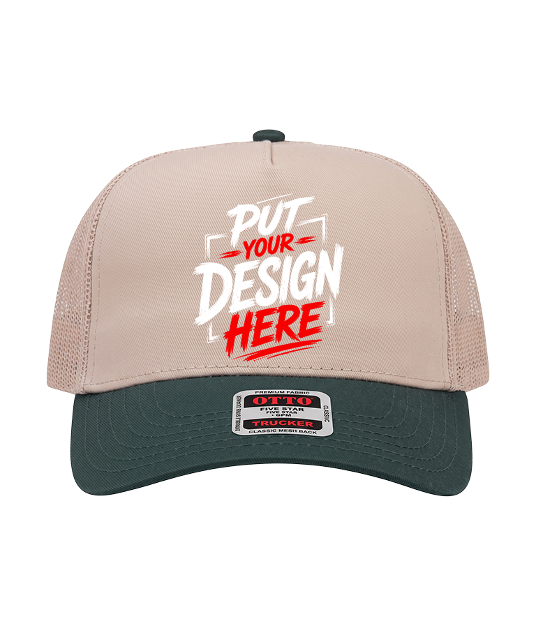 OTTO CAP 32-285 – 5-Panel Mid Profile Mesh Back Trucker Hat