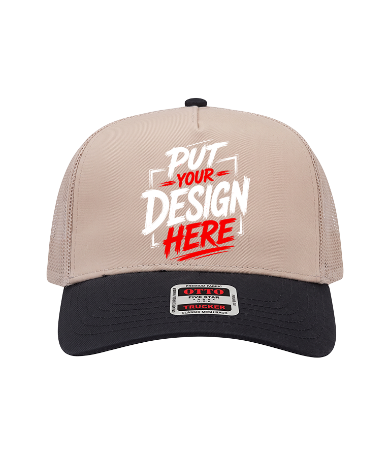 OTTO CAP 32-285 – 5-Panel Mid Profile Mesh Back Trucker Hat