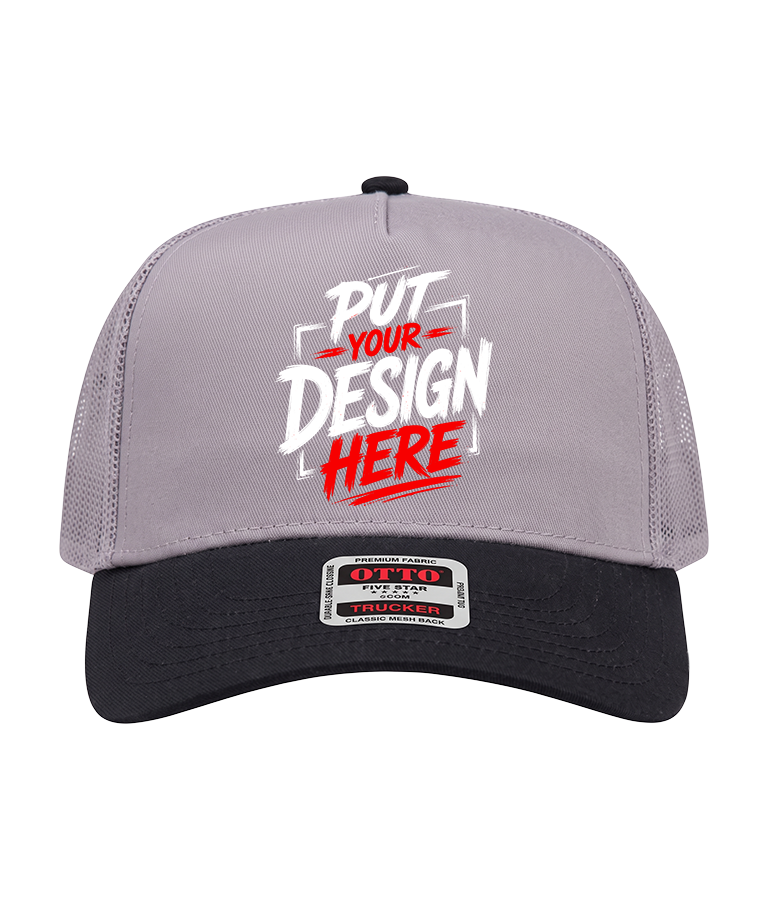 OTTO CAP 32-285 – 5-Panel Mid Profile Mesh Back Trucker Hat