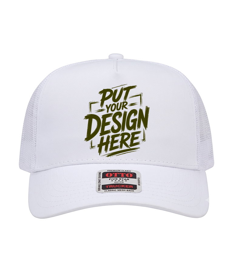 OTTO CAP 32-285 – 5-Panel Mid Profile Mesh Back Trucker Hat