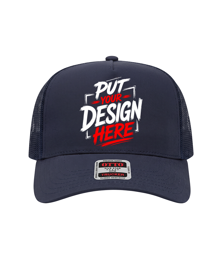 OTTO CAP 32-285 – 5-Panel Mid Profile Mesh Back Trucker Hat