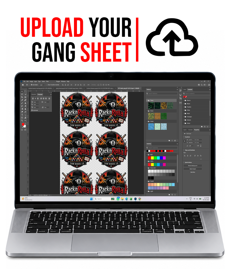 Upload Your Gang Sheet