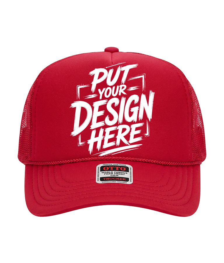 OTTO CAP 32-467 – 5-Panel Mid Profile Foam Front Trucker Hat